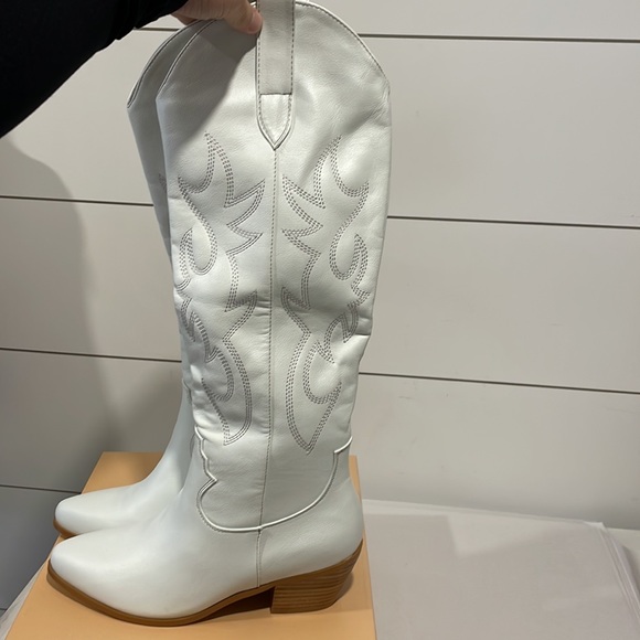 Last 1 Urson White Cowboy Boots - Picture 8 of 11